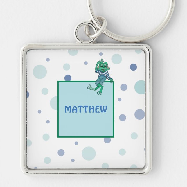 Frog Wearing Jeans Keychain (Front)