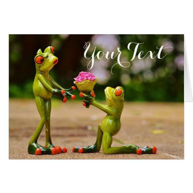 Frog Wedding Proposal Cards (Front Horizontal)