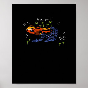 Frog Who Loves You Simple Classic Style Poster