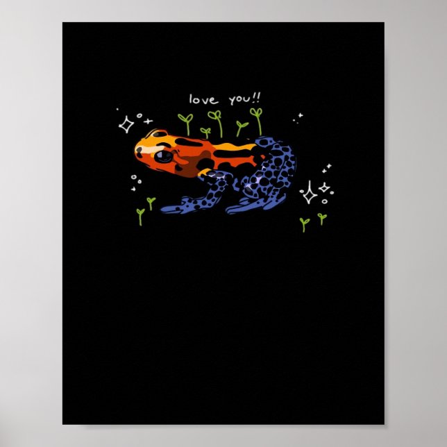 Frog Who Loves You Simple Classic Style Poster (Front)