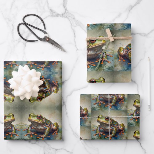 Frog Wildlife Nature Loving  Wrapping Paper Sheets