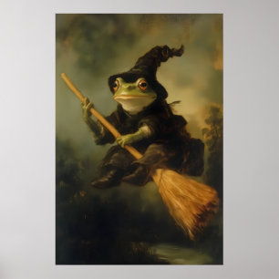 Frog Witch Art Print Spooky Gothic Victorian