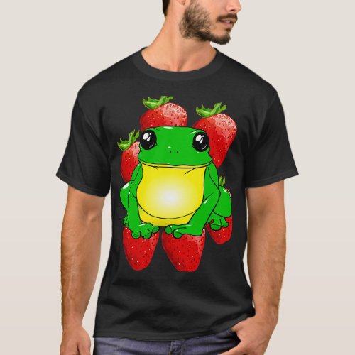 Frog with a strawberry hat 10 T_Shirt