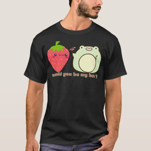 Frog with a strawberry hat 11 T_Shirt