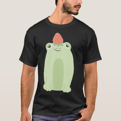 Frog With A Strawberry Hat 15 T_Shirt