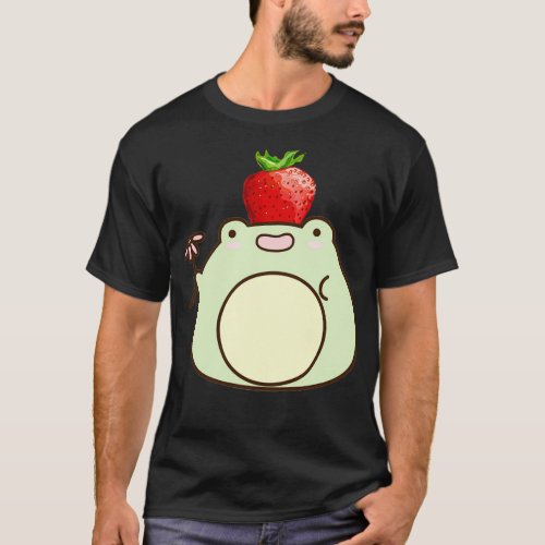 Frog with a strawberry hat 18 T_Shirt