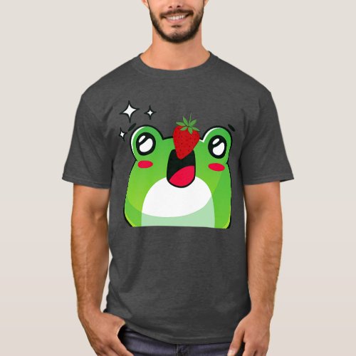 Frog With A Strawberry T_Shirt