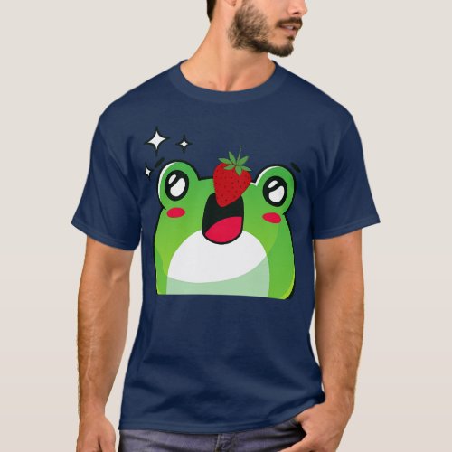 Frog With A Strawberry T_Shirt