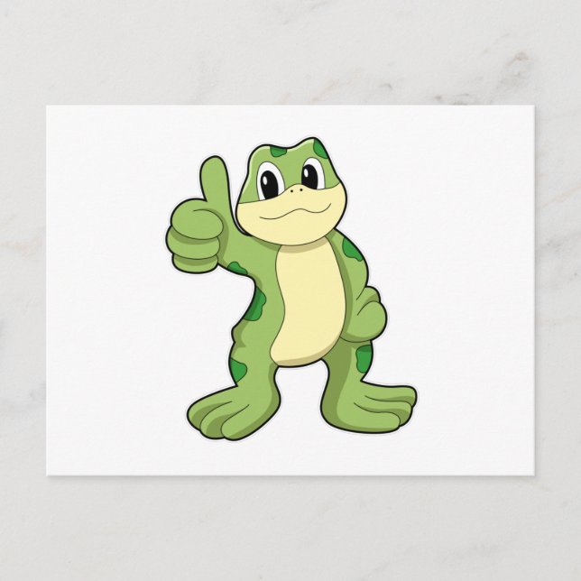 Frog with Approve Postcard (Front)