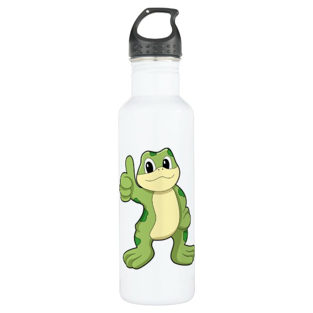 Frog with Approve Stainless Steel Water Bottle (Front)