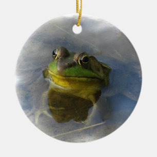 Frog with Attitude Ceramic Ornament