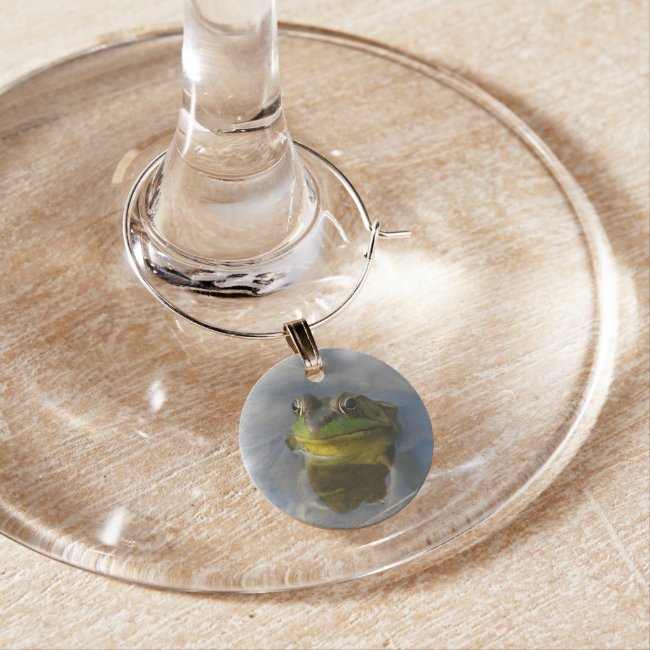 Frog with Attitude Wine Charm