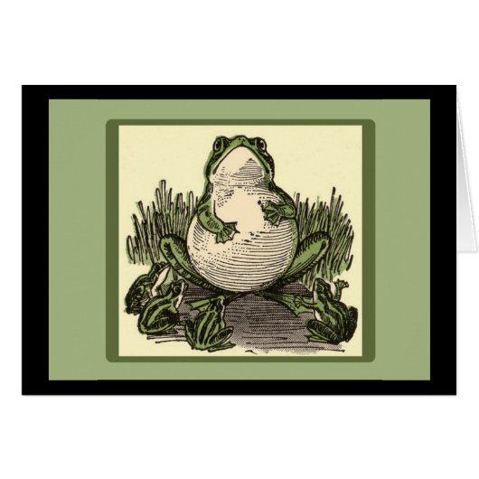 Frog with Baby Frogs Cards (Front Horizontal)