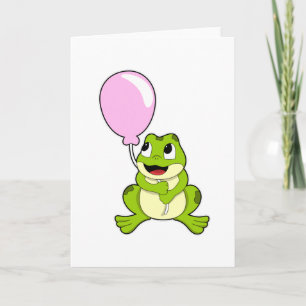 Frog with Balloon Card