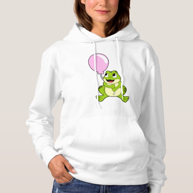 Frog with Balloon Hoodie (Front)