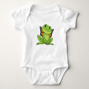 Frog with Butterfly Baby Bodysuit