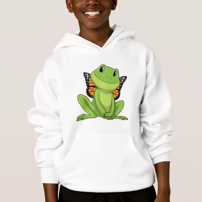 Frog with Butterfly Hoodie (Front)
