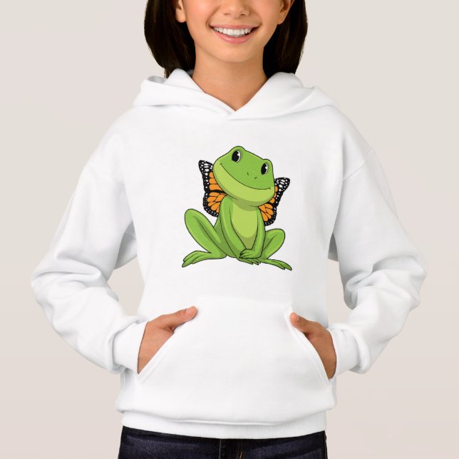Frog with Butterfly Hoodie (Front)