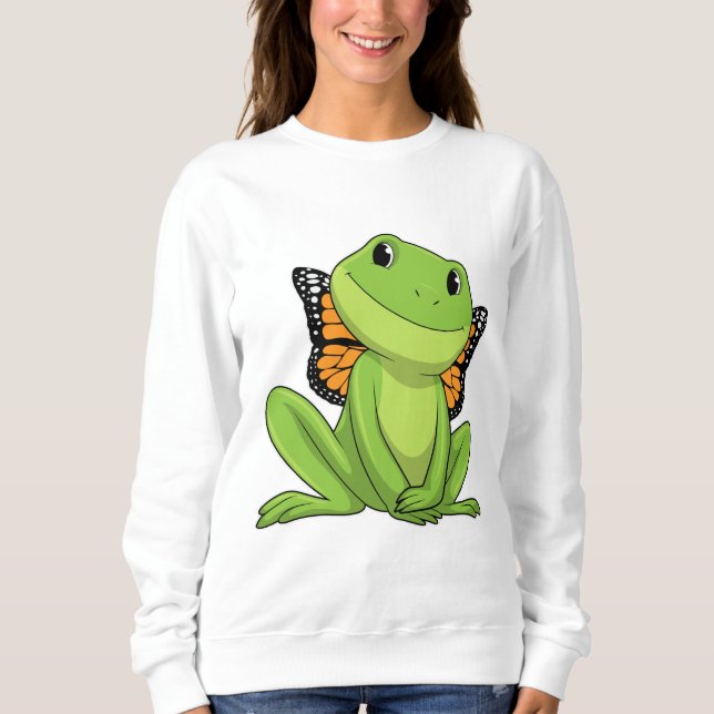 Frog with Butterfly Sweatshirt (Front)