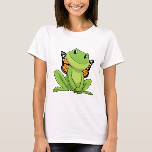 Frog with Butterfly T_Shirt