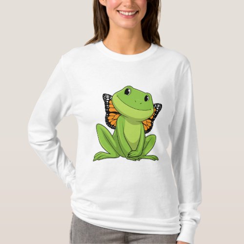 Frog with Butterfly T_Shirt