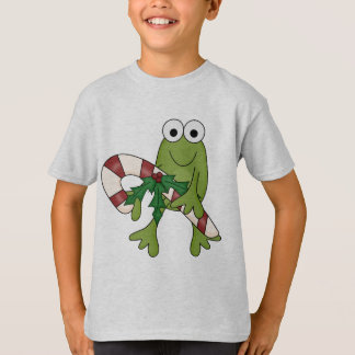 Frog With Candy Canes Tshirts and Gifts