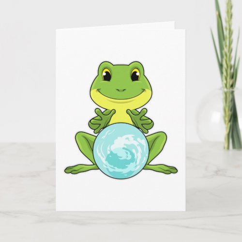 Frog with Crystal ball Card