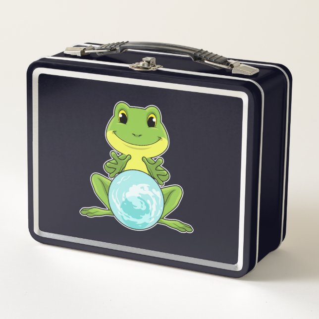 Frog with Crystal ball Metal Lunch Box (Front)