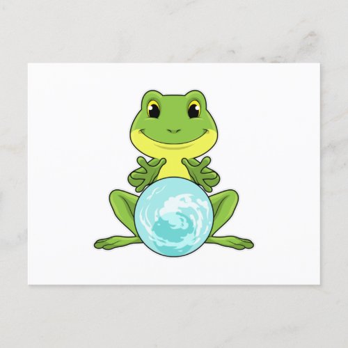 Frog with Crystal ball Postcard