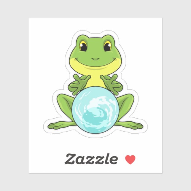 Frog with Crystal ball Sticker (Sheet)