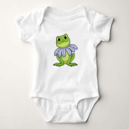 Frog with Daisy Baby Bodysuit
