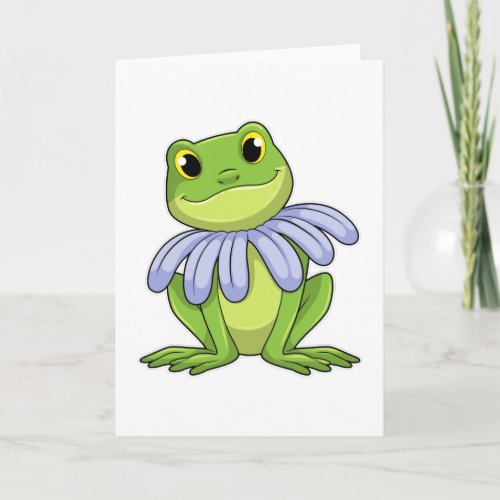 Frog with Daisy Card