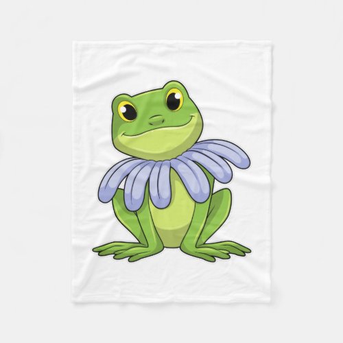 Frog with Daisy Fleece Blanket