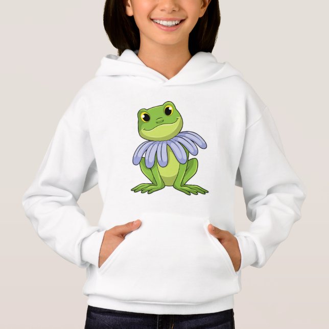 Frog with Daisy Hoodie (Front)