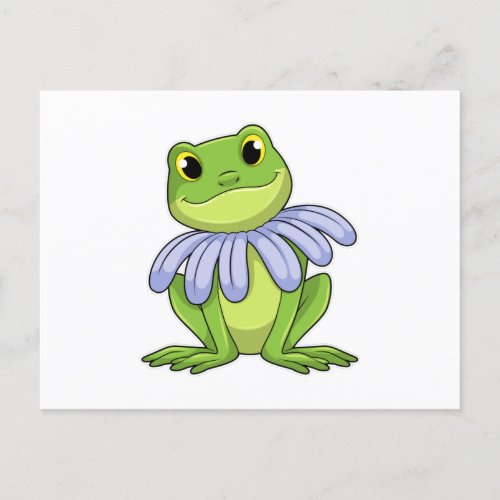 Frog with Daisy Postcard