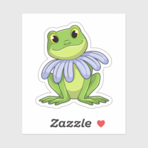 Frog with Daisy Sticker