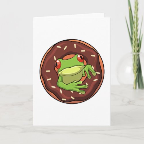 Frog with Donut Card