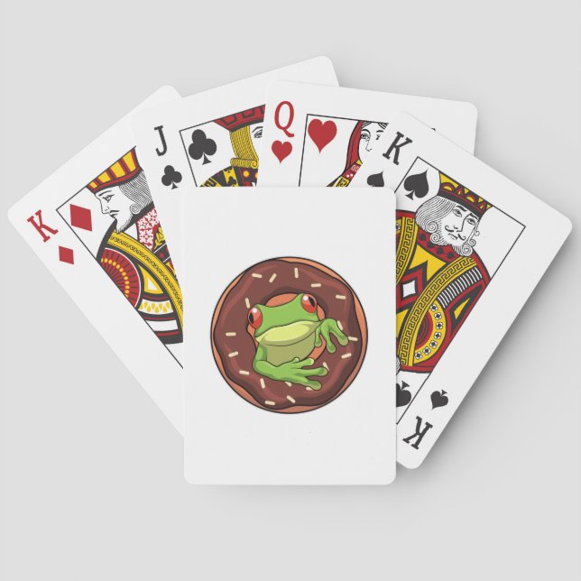 Frog with Donut Poker Cards (Back)
