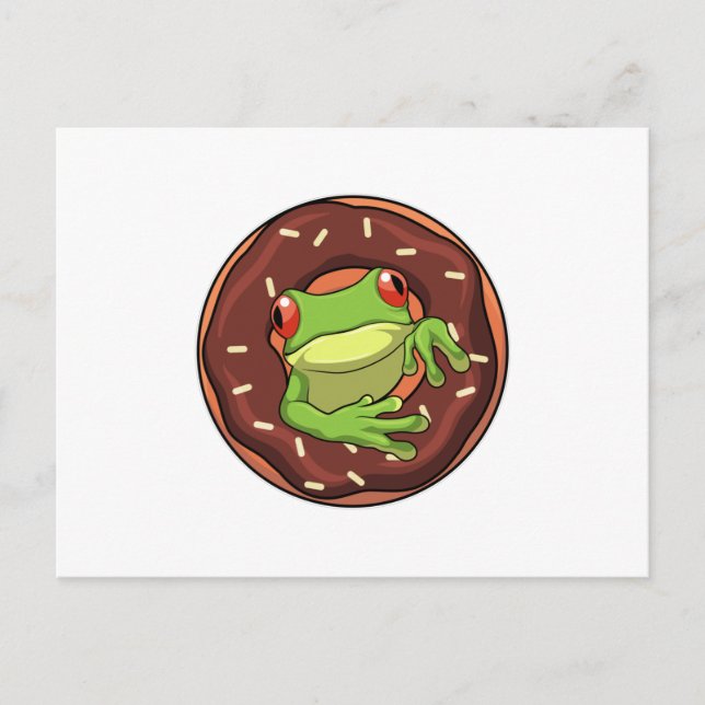 Frog with Donut Postcard (Front)
