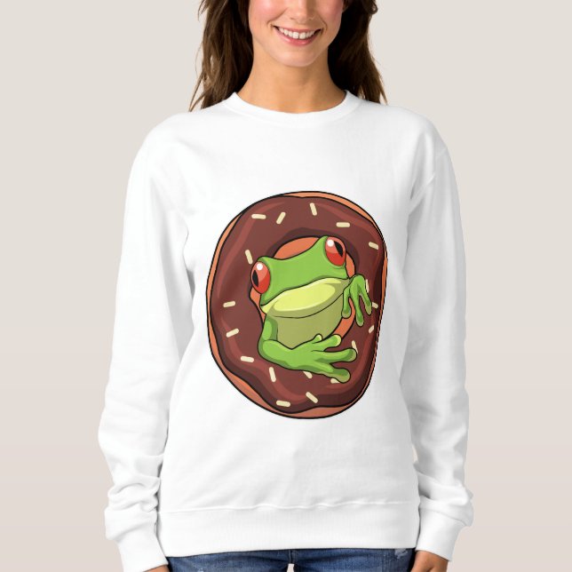Frog with Donut Sweatshirt (Front)