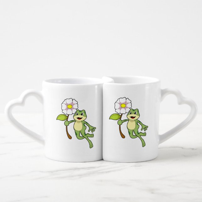 Frog with Flower.PNG Coffee Mug Set (Front Nesting)