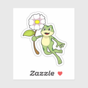 Frog with Flower.PNG Sticker