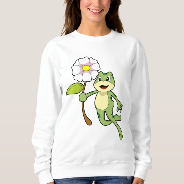 Frog with Flower.PNG Sweatshirt (Front)