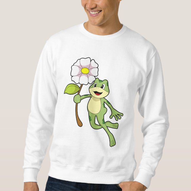 Frog with Flower.PNG Sweatshirt (Front)