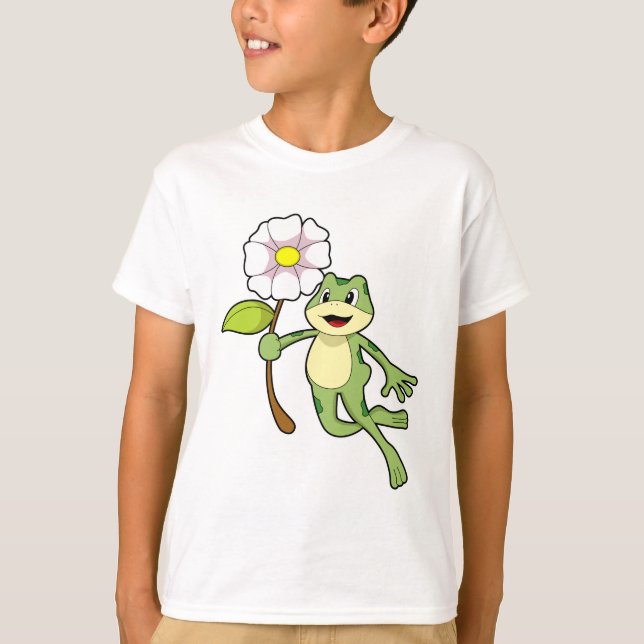 Frog with Flower.PNG T-Shirt (Front)
