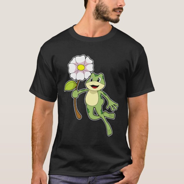 Frog with Flower.PNG T-Shirt (Front)