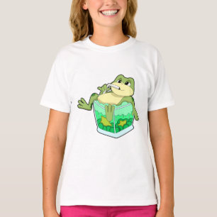 Frog with Glass of Juice T-Shirt