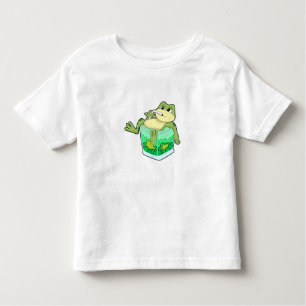 Frog with Glass of Juice Toddler T-shirt