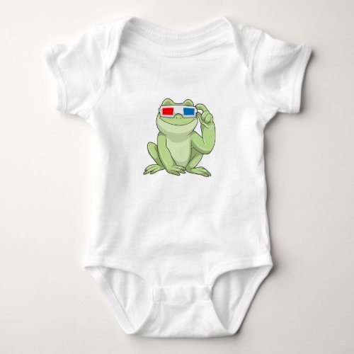 Frog with Glasses Baby Bodysuit