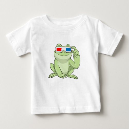 Frog with Glasses Baby T_Shirt